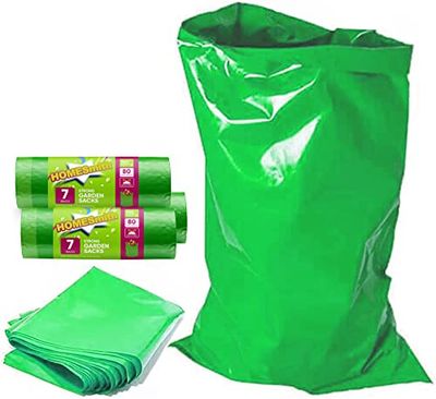 HOMESmith Grandi sacchi da giardino resistenti per costruttori e sacchetti per macerie fai da te, confezione da 35