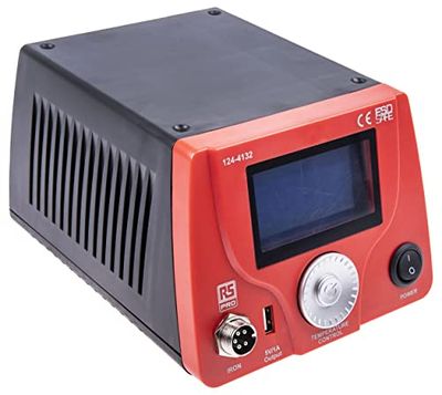 RS PRO Estación de soldadura LCD 60 W/220 → 240 V, tipo F, conector de protección de contacto, tipo G – UK 3 pines