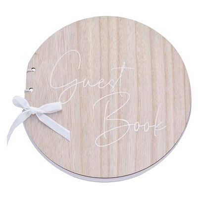 Ginger Ray- Libro degli Ospiti con Nastro Crema, Marrone, SW-801