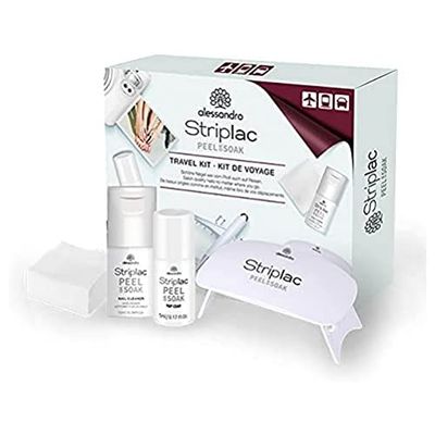 alessandro Striplac Peel or Soak Travel Set - verniz de unhas LED para viagem, 270 g