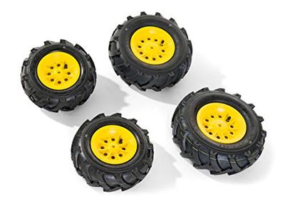 RollyToys Pneus pneumatiques pour véhicules à pédales (compatibles avec les tracteurs à pédales rollyTrac, accessoire pour véhicules pour enfants, pneus de rechange) 409860