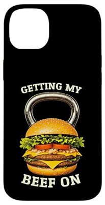 Kettlebell Entrenamiento Gimnasio Hamburguesa Carne En Hamburguesa Fitness Carcasa para iPhone 14 Plus