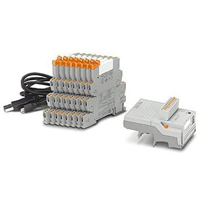 PHOENIX CONTACT PLC-LOGIC-STARTERKIT3 Logic startkit3, Åtta reläutgångsklämmor med push-in-anslutning, 250 V AC/DC, max. 6 A