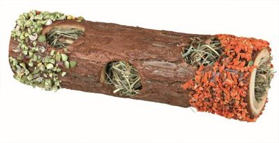 Trixie 60770 Natural Snack Tube Tunnel with Hay Filling, for Small Rodents & Rabbits (Hibiscus Blossoms, 20 cm/25g)