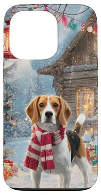 Beagle Christmas Winter Holiday Dog Artwork Case for iPhone 13 Pro