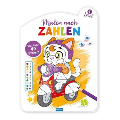Trötsch Malen nach Zahlen 4. Level Malbuch: Malbuch Beschäftigungsbuch Ausmalbuch