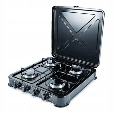 Promis KG400C Hob Black White Countertop Gas 4-zones