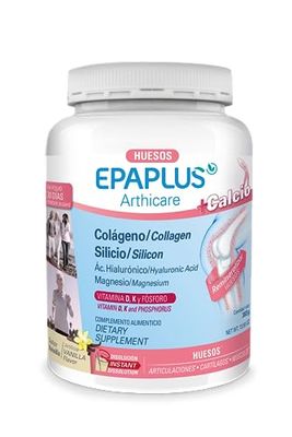 EPAPLUS Arthicare Os avec Collagène + Vitamine D + Vitamine K + Silicium + Acide Hyaluronique + Calcium, Saveur Vanille, 383g