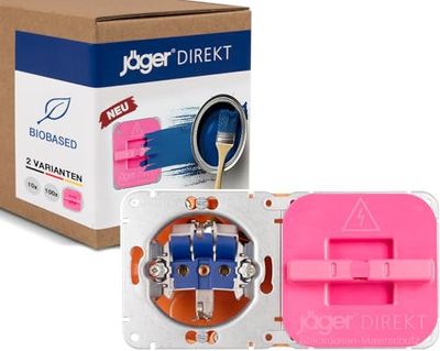 Jäger Direkt Enchufes protectores de pintor, 10 unidades, reutilizables, para todos los enchufes, incluye protección de contacto (Schuko), ideal para trabajos de pintura, empapelado, renovaciones,