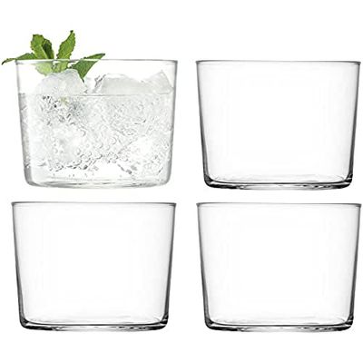 LSA International Gio Tumbler 220 ml Clear | Set of 4 | Dishwasher Safe | GI13