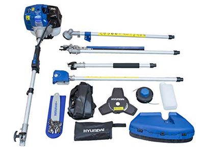 Hyundai HY-HYMT43 Motorsense 4-in-1, maximaal vermogen 1,5 kW, cilinderinhoud 42,7 cc, blauw