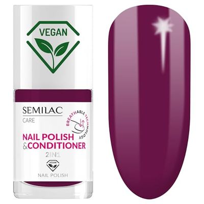 Semilac 026 klassiskt semilac-nagellack med balsam 2-i-1 BREATHable-teknik 7 ml