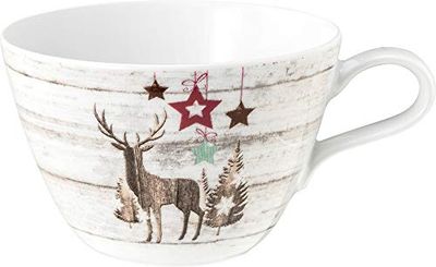 Seltmann 001.753895 Life Lot de 6 tasses à café rondes en porcelaine Marron 0,37 l Diamètre 13,7 cm Hauteur 7,1 cm