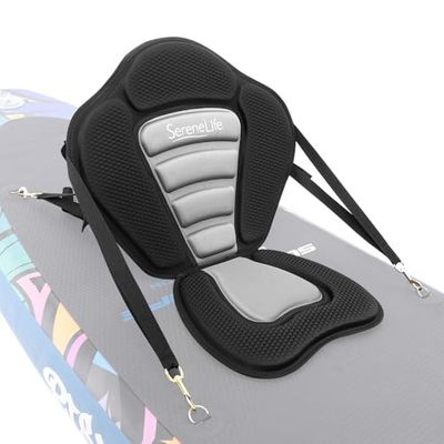 SereneLife assento caiaque, paddle surf, mesa, cadeira, acessório, design ajustado para todos os tamanhos: grandes e pequenos, destacável, universal, barcos de remo, barcos de pesca