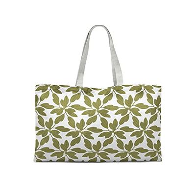 Bonamaison Printed Tote Bag, Reusable Grocery Bag, Shopping Bag, Machine Washable, Foldable, Canvas Cloth Bag with Handles, 47x42 Cm