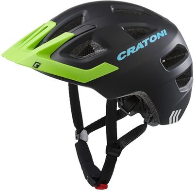 Cratoni Maxster kinderfietshelm, zwart/limoenmat, S