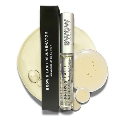 Organic Eyelash Growth Serum Lash & Brow Booster Treatment -Thicker Fuller Stronger Natural Lashes & Eyebrows Renew Enhance & Conditioning Formula, Hair Regrowth Lengthening Longer Lashes Vegan 9.8ml