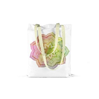Bonamaison, Bedrukte Draagtas, Herbruikbare Boodschappentas, Boodschappentas, Mag in de Wasmachine, Milieuvriendelijk, Opvouwbaar, Canvas Stoffen Tas Met Handvatten, 34X40 Cm - Vervaardigd İn Turkije