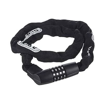 ABUS Fechadura de corrente Tresor 1385/75 - fechadura de combinação de aço temperado - corrente quadrada de 6 mm de espessura - nível de segurança 6 - 75 cm - preto