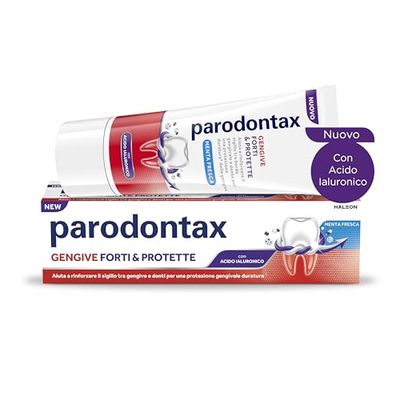 Parodontax Mocne i chronione dziąsła, codzienna pasta do zębów z kwasem hialuronowym, wzmacnia uszczelnienie między brzegiem dziąseł a zębem, zapewniając trwałą ochronę dziąseł, świeża mięta 75 ml