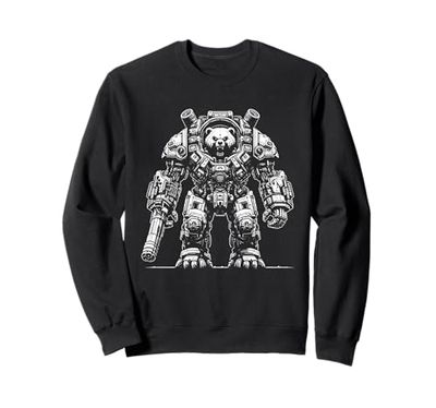 Orso meccanico zombie fantascienza Robot Gamer Art Felpa