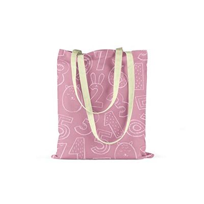 Bonamaison Printed Tote Bag, Reusable Grocery Bag, Shopping Bag, Machine Washable, Foldable, Canvas Cloth Bag with Handles, Size: 34x40 Cm