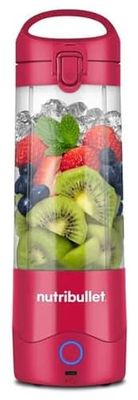 Nutribullet Leggero Frullatore Portatile, 475ml BPA Free Tritan, Mini Frullatore, Lama a 4 Punte Acciaio Inox, Frullatore Multifunzione, Caricatore USB-C, Oltre 15 Cicli Frullatura, NBP003MA, Magenta