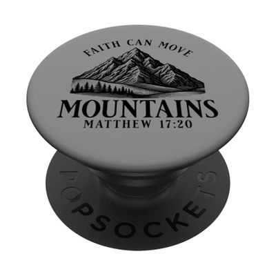 La fe puede mover montañas Mateo 17:20 PopSockets PopGrip Adhesivo