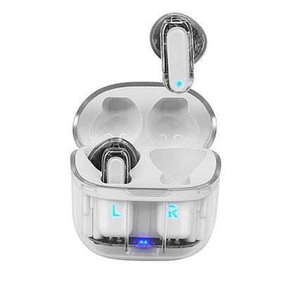 Stereo Bluetooth Dual Pod Earbuds Cool Crystal hörlurar vit