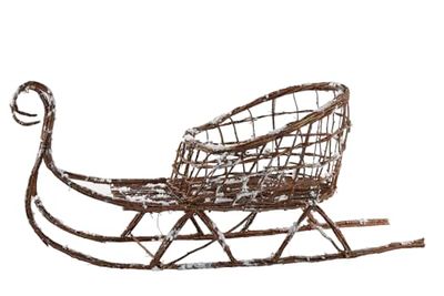 Comarco Sa Slitta Rattan, Vimini, Marrone, 90x30x33 cm