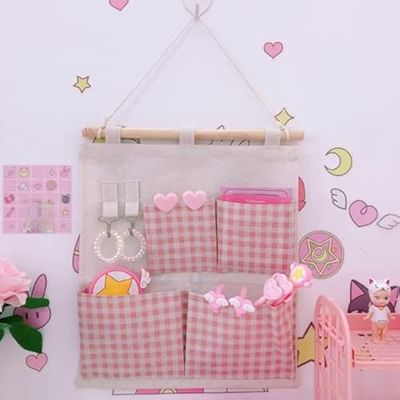 MBVBN Cosas Kawaii para habitación, organizador kawaii, decoración de habitación, decoración de pared kawaii, decoración de habitación kawaii, accesorios kawaii pastel para habitación (pequeño, rosa)