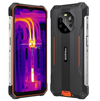 Blackview 5G Warmtebeeldcamera, outdoor, smartphone zonder abonnement, BL8800 Pro, 50 MP quadcamera, Dimensity 700 8 GB + 128 GB, 6,58 inch FHD+, 8380 mAh batterij, 33 W snelladen, IP68 robuust, NFC,