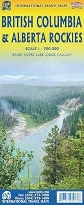 British Columbia & Alberta Rockies: ITM Travel Reference Map 1:900000