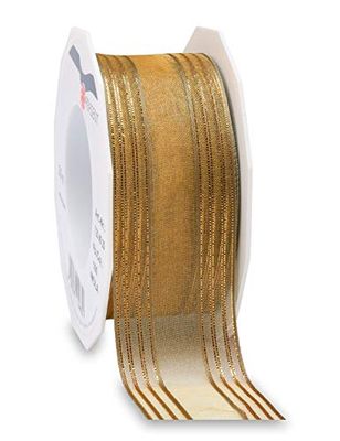 Präsent - Imola Organza Ribbon Taupe 40 mm Width, 20 m Length