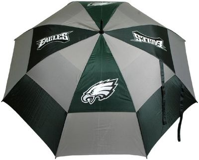 Team Golf NFL Philadelphia Eagles Parapluie de Golf de 157,5 cm avec Gaine de Protection, Design à Double auvent de Protection Contre Le Vent, Bouton d'ouverture Automatique