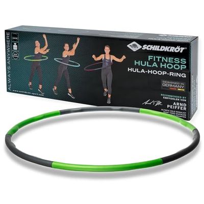 Schildkröt Unisex Jeugd Volwassenen Fitness, Hula Hoop Ring, Antraciet Groen, in 4-kleuren Karton, 960035 Power, Grey/Green, 100 cm