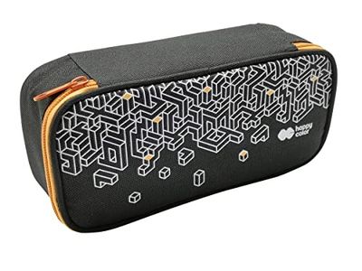 Rechthoekige etui met ritssluiting en binnenklep, JUST Collection1, Happy Color