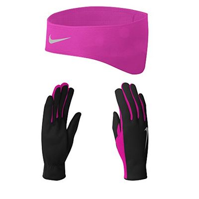 Nike Dri-Fit pannband för kvinnor svart/varmrosa storlek L
