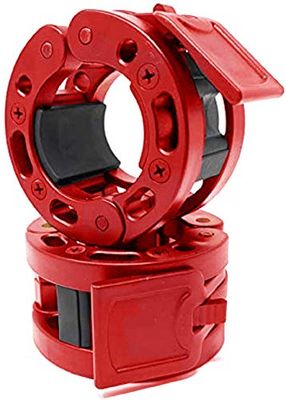Clout Fitness CF-9080-RD, Morsetti per bilanciere Unisex, Rosso, Olympic 2"