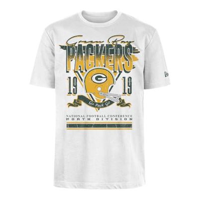 GREEN BAY PACKERS New Era keps NFL överdimensionerad t-shirt screent tryck nödställt team grafisk vit unisex