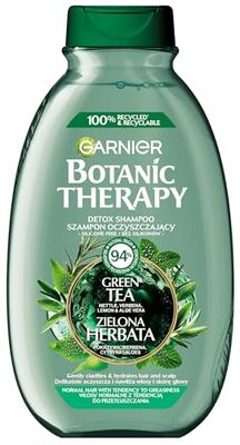 Garnier Botanic Therapy Thé vert, Eucalyptus & Agrumes Shampooing pour cheveux normaux avec tendance à devenir gras, revigorant et purifiant, 400 ml