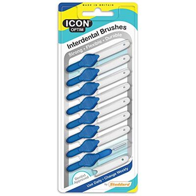 ICON OPTIM Interdentale Borstel XFine Blauw (Pack 8)