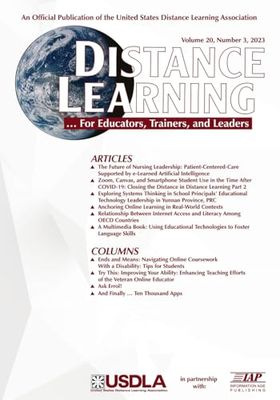 Distance Learning Volume 20 Number 3, 2023