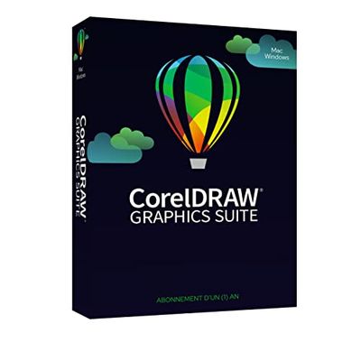 CorelDRAW Graphics Suite 2023 | Logiciel graphique pour professionnels | Illustration & graphisme, mise en page, retouche d'images, typographie | 1 Windows/Mac Appareil | 1 An | Code [Courrier]