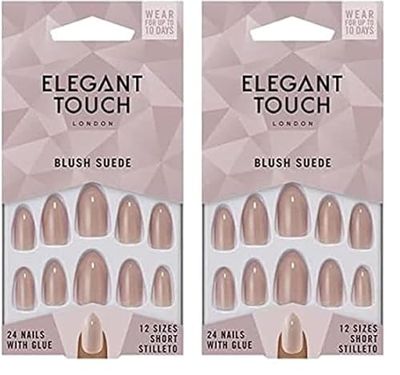 Elegant Touch Core Colour Nails Blush Suede (Pack of 2)