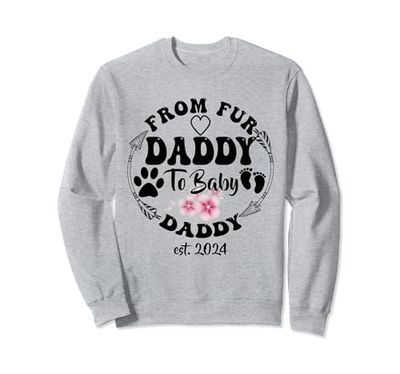 Nuevo Día del Padre de Fur Daddy a Baby Daddy 2024 Sudadera