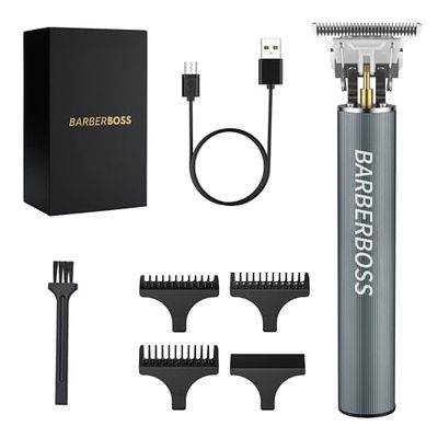 Barberboss Professional Hair Clipper Men, Beard Trimmer for Men - Precision Haircut Clippers, Hair Trimmer for Beard, Hair, Face, and Detail Trimming, Men's Grooming Kit