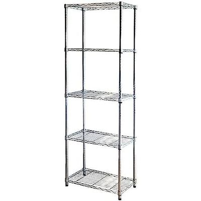 Kit Closet 2060010002 - metallhylla med 5 hyllor, krom, 180 x 60 x 35