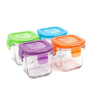 WEAN GREEN Tempered Glass Food containers, Garden Pack, 120ml