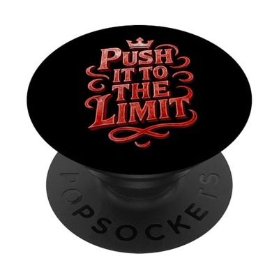Empujarlo hasta el límite | Cotización de culturismo de entrenamiento de gimnasio PopSockets PopGrip Adhesivo